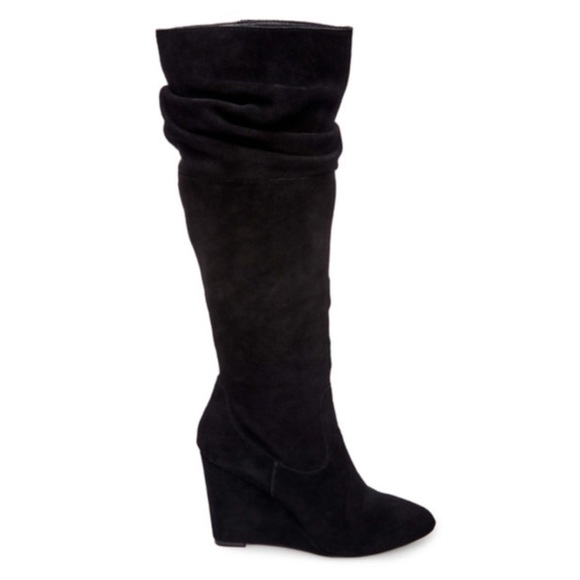 Steve Madden - Black Samaya Wedge Boot - Picture 2 of 5